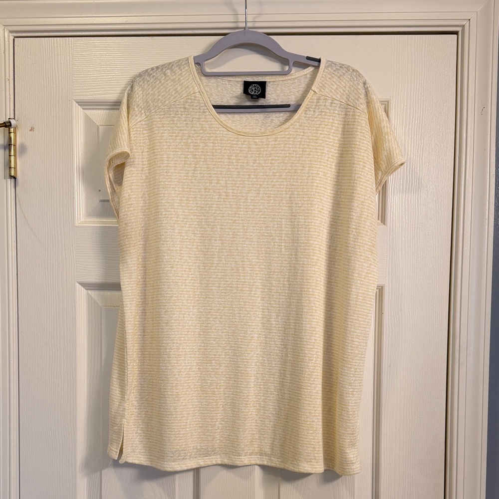 Bobeau Light Yellow Short Sleeve Tee